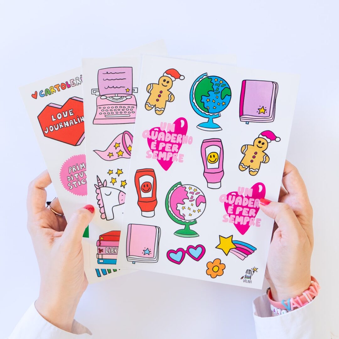 Set di 3 fogli di sticker grandi - Valinashop